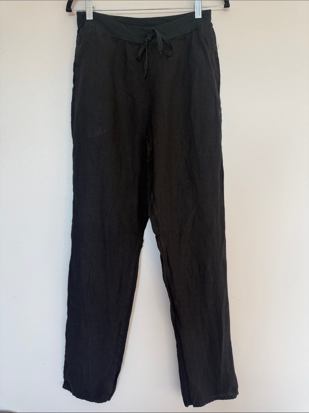 NWOT Flax Women’s Black Drawstring Pants– Size Small (372)